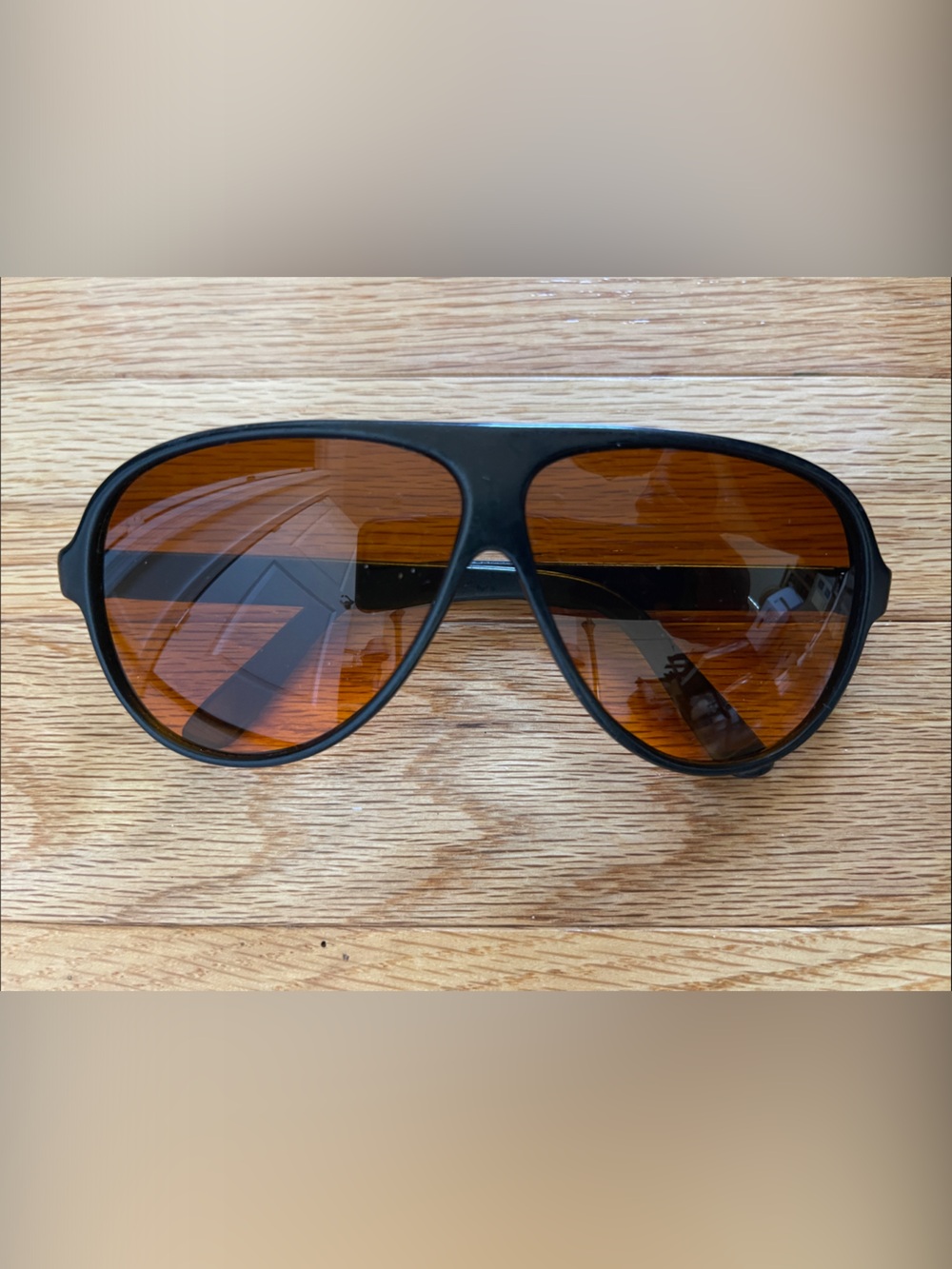BluBlocker Original Aviator Sunglasses in Black with Amber Lenses